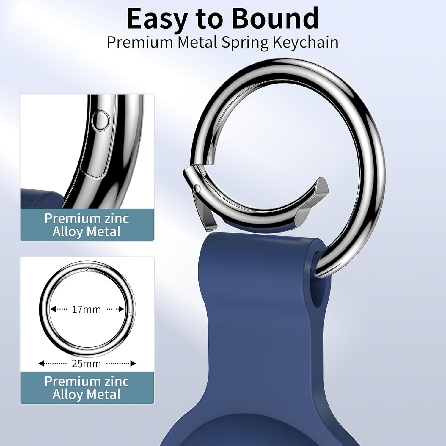 4 Pack Silicone Holder for Airtag,Soft Protective Keychain Case Compatible with Apple Airtags 1St & 2Nd Generation,Key Chain Ring Cover GPS Tracker Item Air Tagfinders for Kids,Bags,Luggages