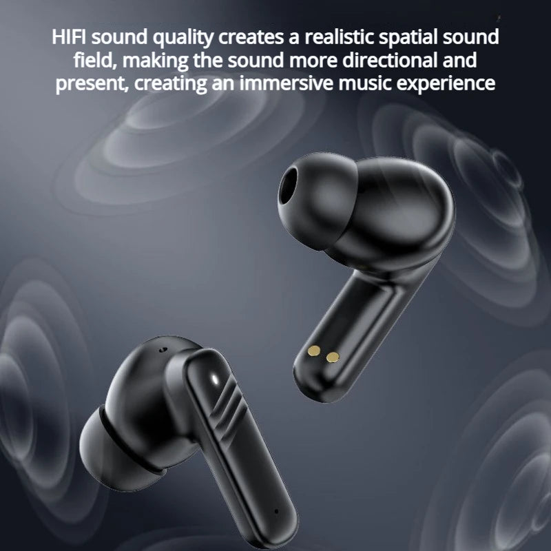 Full Touch Screen In-Ear Headphones With Active Noise Cancellation Bluetooth 5.4 Supports Applications Long Battery Life