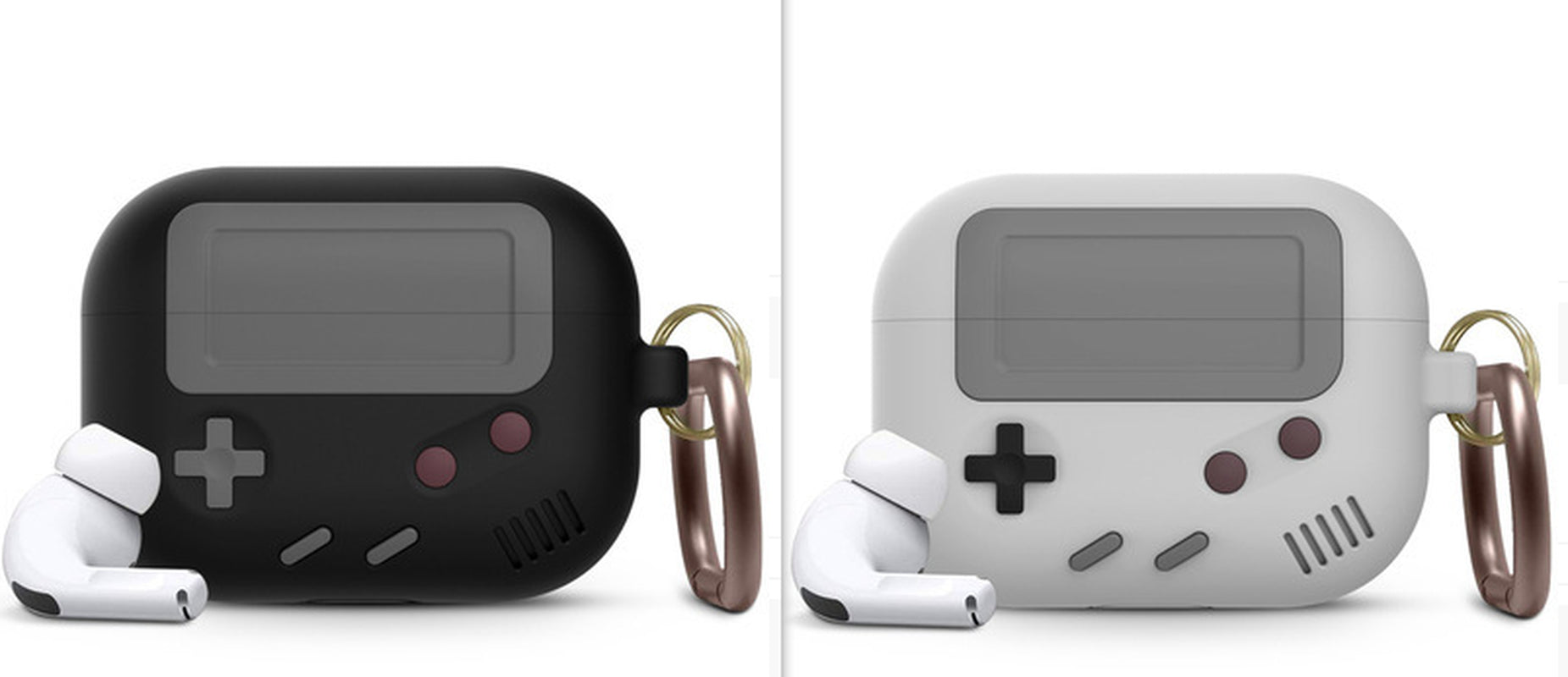 Compatible with Apple, Silicone Cover Case for Airpods Case Cover Compatible with for Airpods Pro Case Classic Game Player Design Case with Keychain