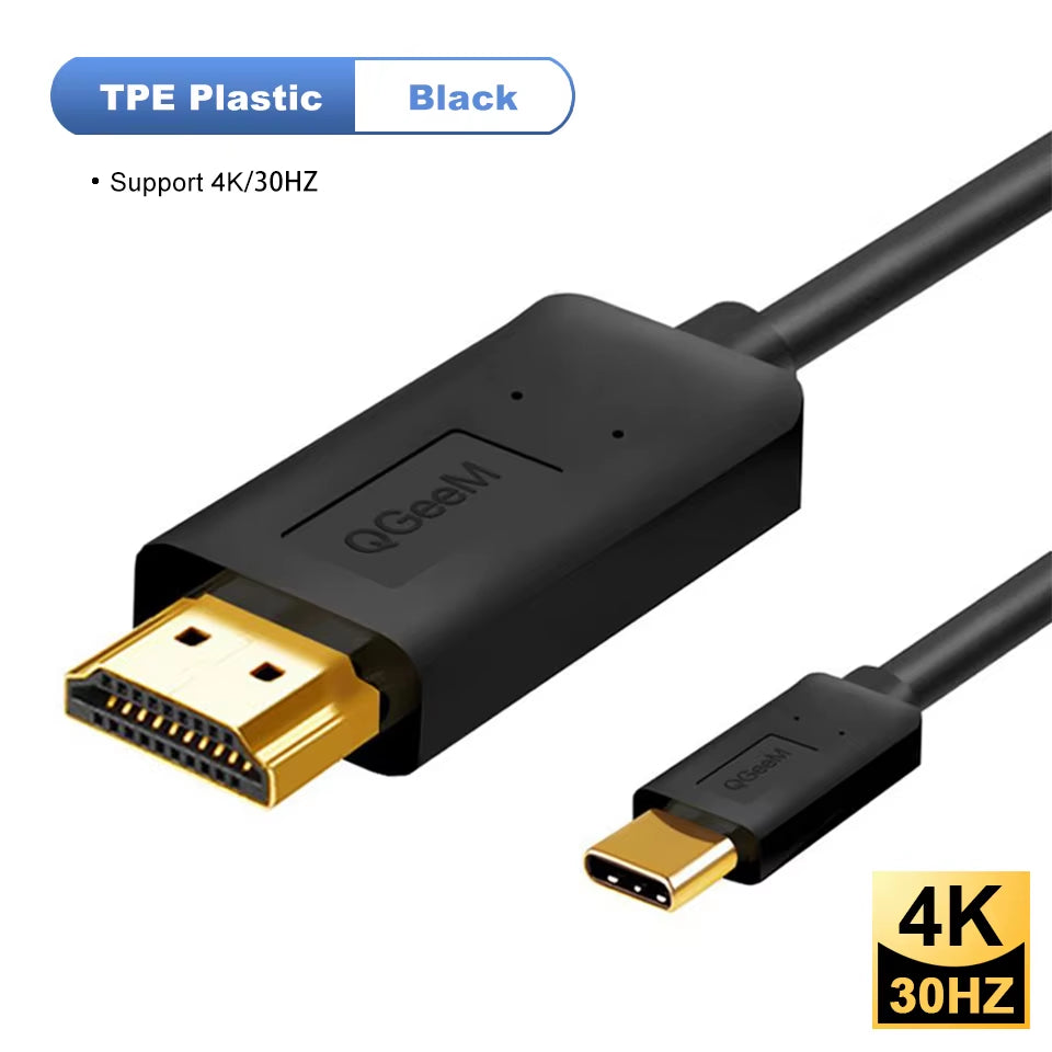 USB C to HDMI Cable 4K USB Type C to HDMI Adapter USB C HDMI Cable Thunderbolt 4 Converter for Laptop TV Projector Monitor