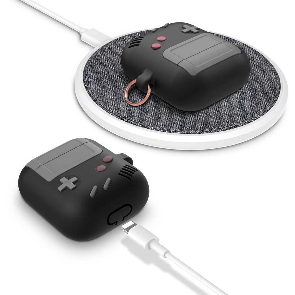 Compatible with Apple, Silicone Cover Case for Airpods Case Cover Compatible with for Airpods Pro Case Classic Game Player Design Case with Keychain