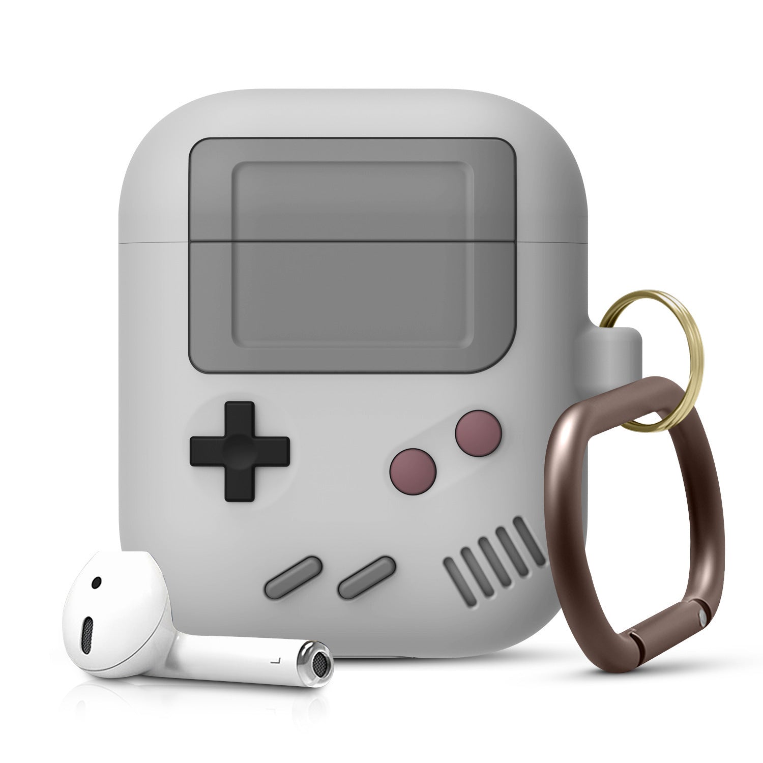 Compatible with Apple, Silicone Cover Case for Airpods Case Cover Compatible with for Airpods Pro Case Classic Game Player Design Case with Keychain